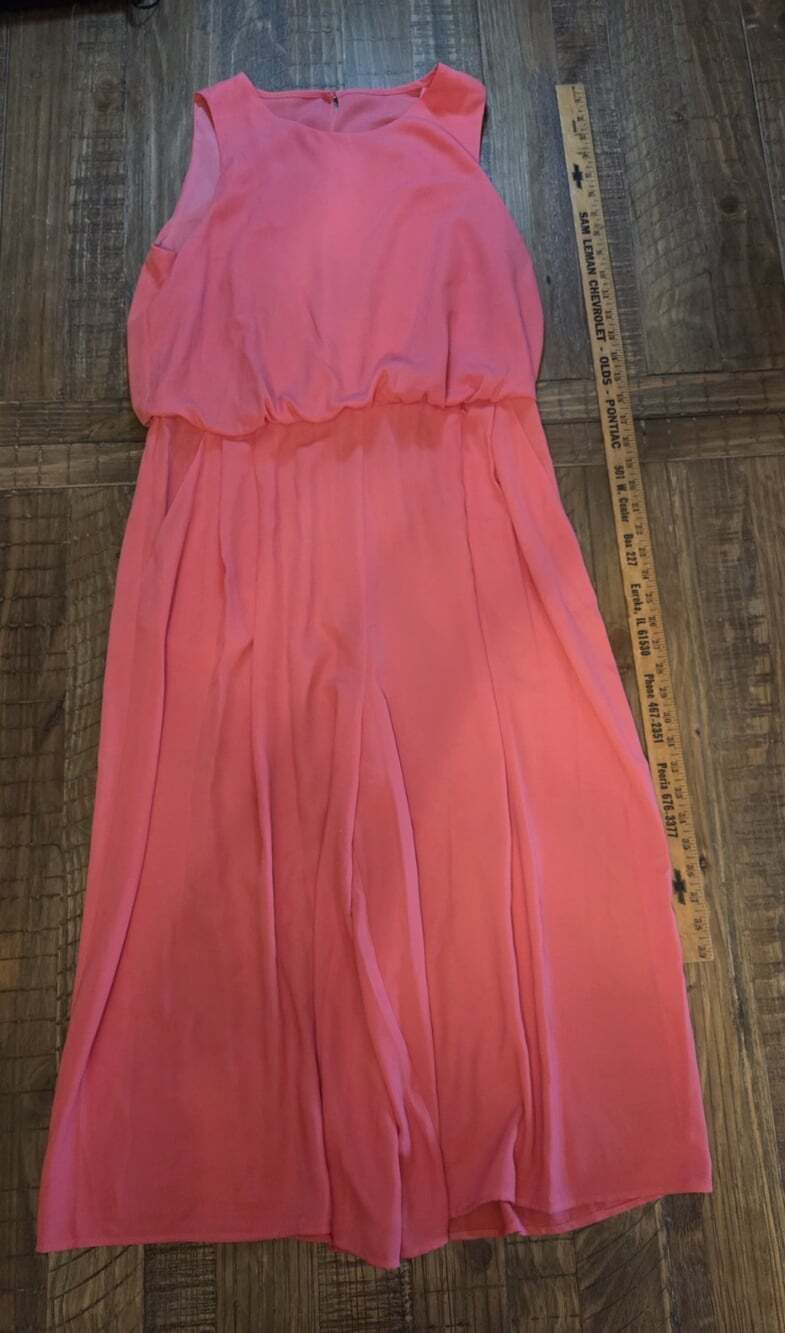 NWT Vince Camuto Wide Leg Jumpsuit With Pockets Size 12 vibrant pink(miss Belt)